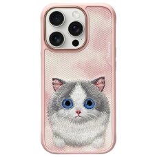 iPhone 16 Pro Max dėklas Nimmy Big Eyed Pet 2.0 Cat – rožinis