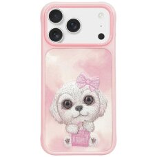 iPhone 17 Pro Nimmy Big Eyed Pet 2.0 šuns dėklas – rožinis