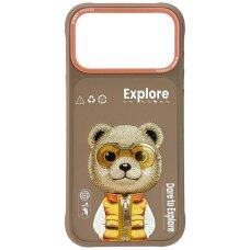 iPhone 17 Pro Nimmy Cool & Cute 2.0 Bear dėklas – smėlinis iPhone 17 Pro Nimmy Cool & Cute 2.0 Bear dėklas – smėlinis