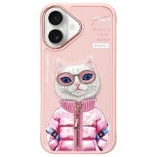 iPhone 16 dėklas Nimmy Cool&Cute 2.0 Cat – rožinis
