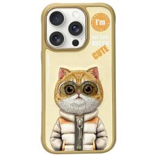 iPhone 16 Pro dėklas Nimmy Cool&Cute 2.0 Cat – žalias