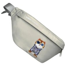 Nimmy Glasses Cool Cat rankinė su dirželiu – pilka