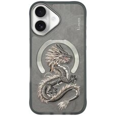 iPhone 16 Nimmy Dragon dėklas su MagSafe – pilkas