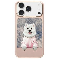 iPhone 17 Pro Nimmy Gentle Pets Series Dog MagSafe dėklas – rožinis