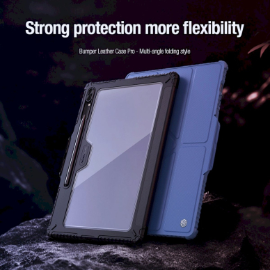 Nillkin Bumper Leather Case Pro Dėklas skirtas Samsung Galaxy Tab S9+ - Juodas 5 Nillkin Bumper Leather Case Pro Dėklas skirtas Samsung Galaxy Tab S9+ - Juodas 5