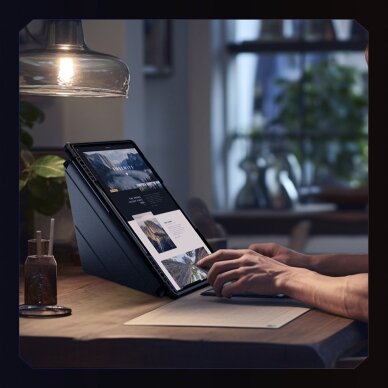 Samsung Galaxy Tab S9+ Nillkin Bumper Leather Case Pro dėklas – juodas 11