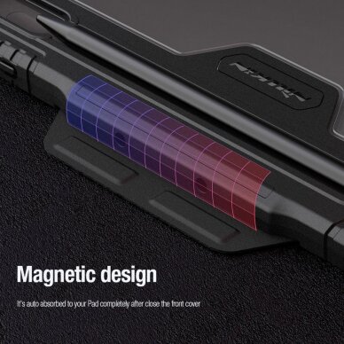 Samsung Galaxy Tab S9+ Nillkin Bumper Leather Case Pro dėklas – juodas 19