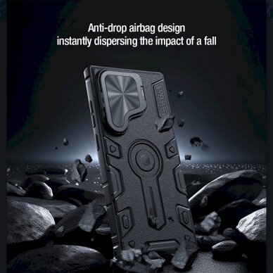 Dėklas Nillkin CamShield Armor Prop Case for Samsung Galaxy S24 Ultra - Juodas 13