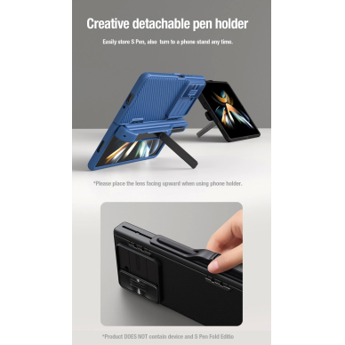 Nillkin CamShield Fold Dėklas skirtas Samsung Galaxy Z Fold 5 with additional stylus holder - juodas 10 Nillkin CamShield Fold Dėklas skirtas Samsung Galaxy Z Fold 5 with additional stylus holder - juodas 10