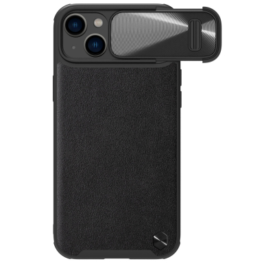 Dėklas Nillkin CamShield Leather S iPhone 14 Plus Juodas Dėklas Nillkin CamShield Leather S iPhone 14 Plus Juodas