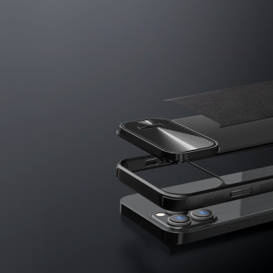 Dėklas Nillkin CamShield Leather S iPhone 14 Pro Max Juodas 11 Dėklas Nillkin CamShield Leather S iPhone 14 Pro Max Juodas 11