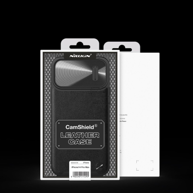 Dėklas Nillkin CamShield Leather S iPhone 14 Pro Max Juodas 4 Dėklas Nillkin CamShield Leather S iPhone 14 Pro Max Juodas 4