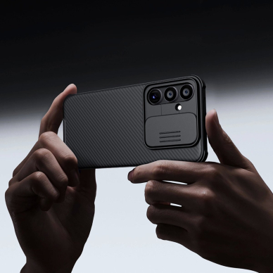 Samsung Galaxy A55 Nillkin CamShield Pro dėklas su kameros dangteliu – juodas 10