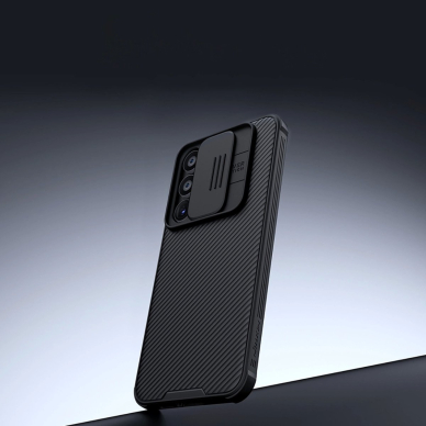 Samsung Galaxy A55 Nillkin CamShield Pro dėklas su kameros dangteliu – juodas 6