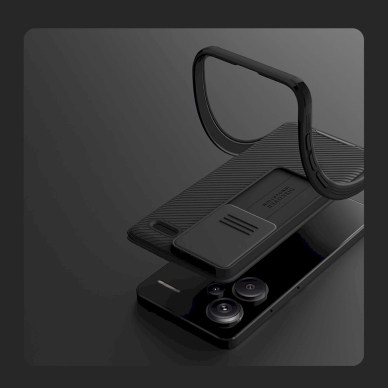 Nillkin CamShield Pro Dėklas Xiaomi Redmi Note 13 Pro+ 5G - Juodas 6