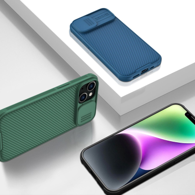 Dėklas Nillkin CamShield Pro Case (PC and TPU) iPhone 14 Plus Žalias 13 Dėklas Nillkin CamShield Pro Case (PC and TPU) iPhone 14 Plus Žalias 13