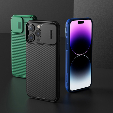 Nillkin CamShield Pro Magnetic Case for iPhone 15 Pro with camera cover - Mėlynas 5 Nillkin CamShield Pro Magnetic Case for iPhone 15 Pro with camera cover - Mėlynas 5