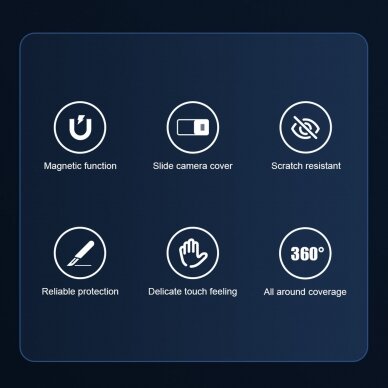 Dėklas Nillkin CamShield Pro Magnetic Case iPhone 14 Plus Juodas 7 Dėklas Nillkin CamShield Pro Magnetic Case iPhone 14 Plus Juodas 7