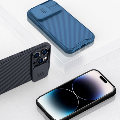 Dėklas Nillkin CamShield Pro Magnetic Case iPhone 14 Pro Max Mėlynas 12 Dėklas Nillkin CamShield Pro Magnetic Case iPhone 14 Pro Max Mėlynas 12