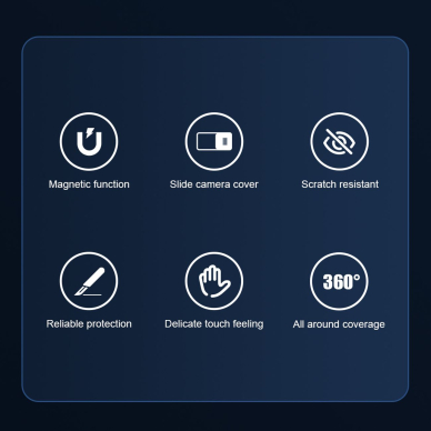 Dėklas Nillkin CamShield Pro Magnetic Case iPhone 14 Pro Max Mėlynas 5 Dėklas Nillkin CamShield Pro Magnetic Case iPhone 14 Pro Max Mėlynas 5