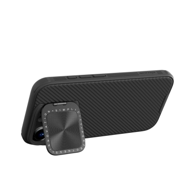 Nillkin CamShield Prop Dėklas iPhone 16 Pro Max with Camera Cover and Stand - Juodas 4 Nillkin CamShield Prop Dėklas iPhone 16 Pro Max with Camera Cover and Stand - Juodas 4