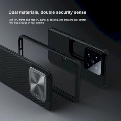 Dėklas Nillkin CamShield Prop Magnetic Case for Xiaomi 14 - Juodas 11