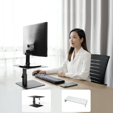 Nillkin HighDesk Reguliuojamas Monitoriaus Stovas Juodas 6