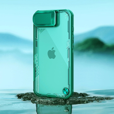 iPhone 16e Nillkin Iceblade Prop dėklas su lęšio dangteliu ir stovu - žalias 5