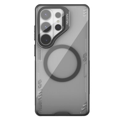 Samsung Galaxy S26 Ultra Nillkin Iceblade Prop Magnetic MagSafe dėklas su kameros dangteliu ir stovu – juodas skaidrus Samsung Galaxy S26 Ultra Nillkin Iceblade Prop Magnetic MagSafe dėklas su kameros dangteliu ir stovu – juodas skaidrus