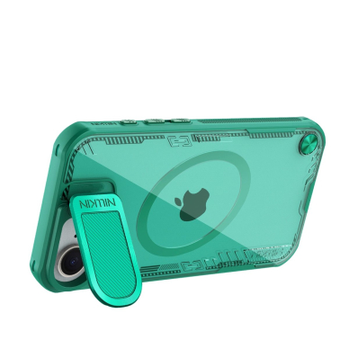 iPhone 16e Nillkin Iceblade Prop Magnetic dėklas su kameros dangteliu ir stovu - žalias 4