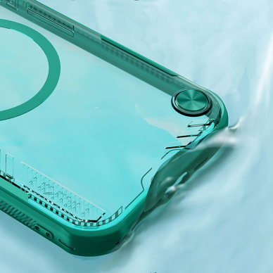 iPhone 16e Nillkin Iceblade Prop Magnetic dėklas su kameros dangteliu ir stovu - žalias 5