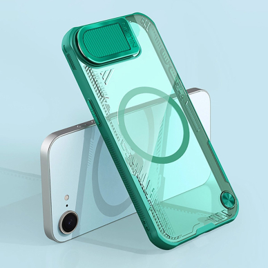 iPhone 16e Nillkin Iceblade Prop Magnetic dėklas su kameros dangteliu ir stovu - žalias 6