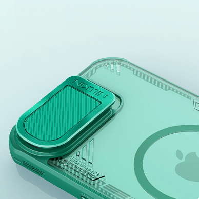 iPhone 16e Nillkin Iceblade Prop Magnetic dėklas su kameros dangteliu ir stovu - žalias 7