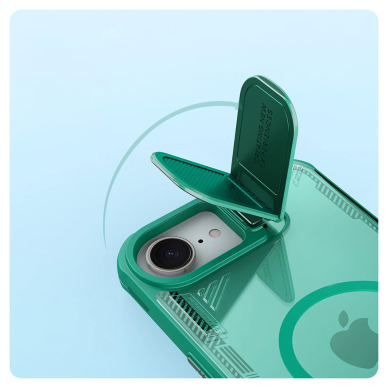 iPhone 16e Nillkin Iceblade Prop Magnetic dėklas su kameros dangteliu ir stovu - žalias 8