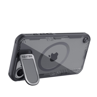 iPhone 16e Nillkin Iceblade Prop Magnetic dėklas su lęšio dangteliu ir stovu - juodas 4