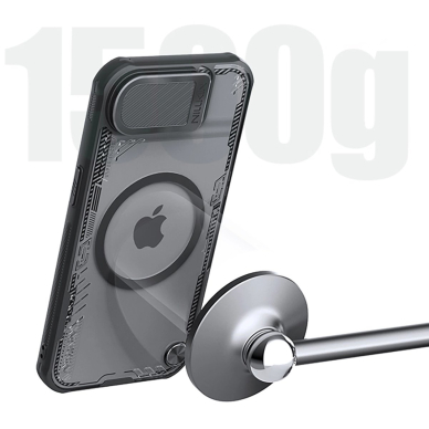 iPhone 16e Nillkin Iceblade Prop Magnetic dėklas su lęšio dangteliu ir stovu - juodas 5
