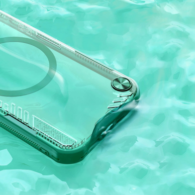 iPhone 16e Nillkin Iceblade Prop Magnetic dėklas su stovu - žalias 6