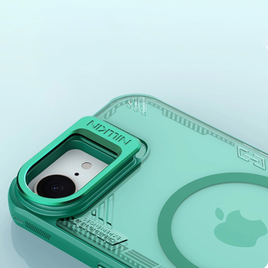 iPhone 16e Nillkin Iceblade Prop Magnetic dėklas su stovu - žalias 8