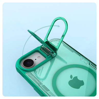 iPhone 16e Nillkin Iceblade Prop Magnetic dėklas su stovu - žalias 9