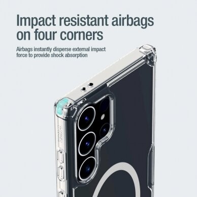 Dėklas Nillkin Nature Pro armored case with a magnetic ring for Samsung Galaxy S24 Ultra - Baltas 13 Dėklas Nillkin Nature Pro armored case with a magnetic ring for Samsung Galaxy S24 Ultra - Baltas 13