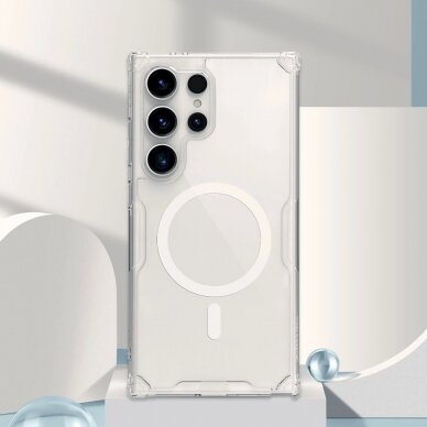 Dėklas Nillkin Nature Pro armored case with a magnetic ring for Samsung Galaxy S24 Ultra - Baltas 20