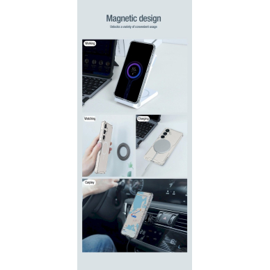 Dėklas Nillkin Nature Pro armored case with a magnetic ring for Samsung Galaxy S24+ - Baltas 8 Dėklas Nillkin Nature Pro armored case with a magnetic ring for Samsung Galaxy S24+ - Baltas 8