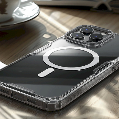 Nillkin Nature Pro Magnetic Case with MagSafe for iPhone 16 Pro - Transparent & White 8 Nillkin Nature Pro Magnetic Case with MagSafe for iPhone 16 Pro - Transparent & White 8