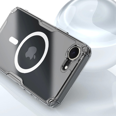 Nillkin Nature Pro magnetinis dėklas iPhone 16E - permatomas 6
