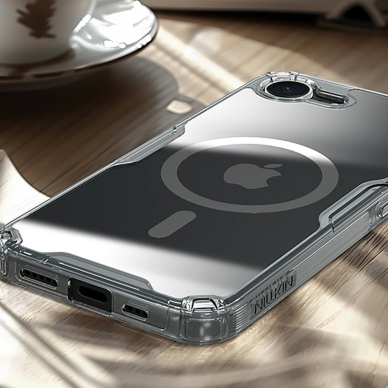 Nillkin Nature Pro magnetinis dėklas iPhone 16E - permatomas 8