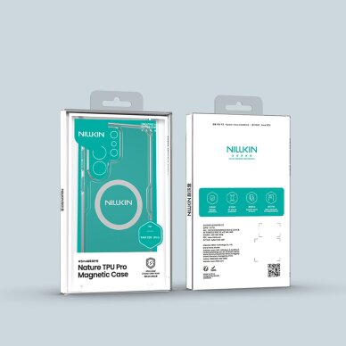 Samsung Galaxy S26 Ultra Nillkin Nature TPU Pro MagSafe dėklas – baltas 14