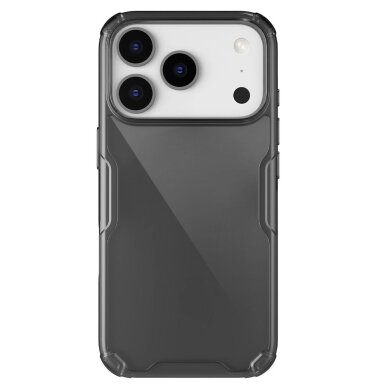 iPhone 17 Pro dėklas Nillkin Nature TPU Pro – permatomas juodas