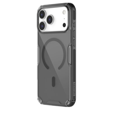 iPhone 17 Pro Max dėklas Nillkin Nature TPU Pro Magnetic MagSafe – pusiau permatomas juodas 1