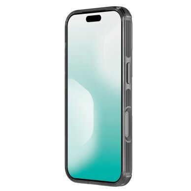 iPhone 17 dėklas Nillkin Nature TPU Pro Magnetic, suderinamas su MagSafe – permatomas juodas 3