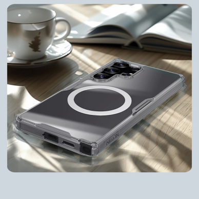 Nillkin Nature TPU Pro magnetinis dėklas su MagSafe Samsung Galaxy S25 Ultra - baltas 6